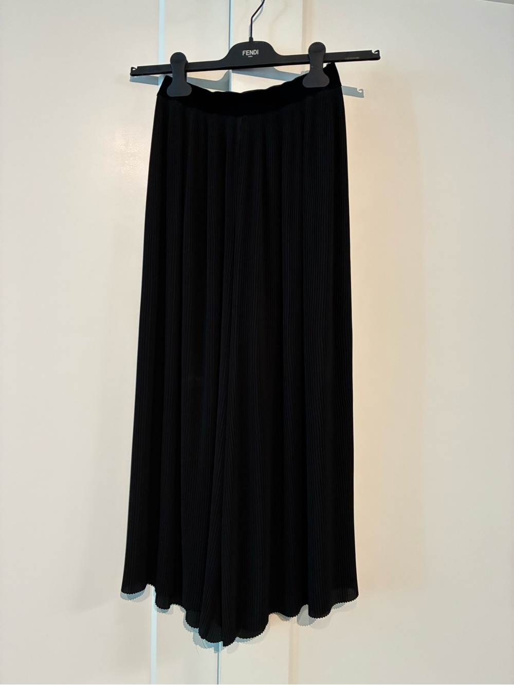 Zara XS Black Pleated Flowy Wide Leg Skirt Trousers